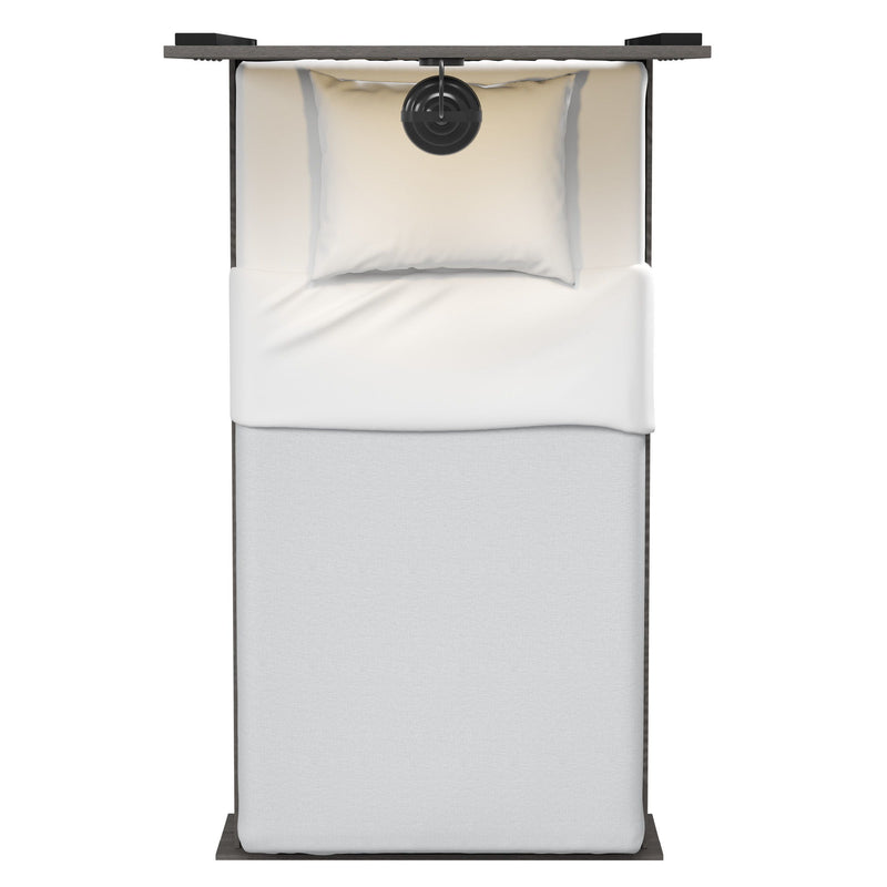 Twin Bed With Integrated Lights - Brown
