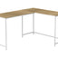 Computer Desk, Home Office, Corner, L Shape, Laptop, Marble Look Contemporary & Modern