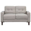 Harvey - 2 Piece Upholstered Tufted Sofa Set - Beige