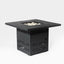 Propane Gas Fire Pit Table, 50000 Btu, Rectangular For Outside - Black