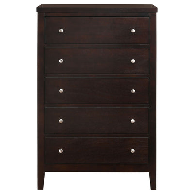 Payton - 5 Drawer - Cappuccino