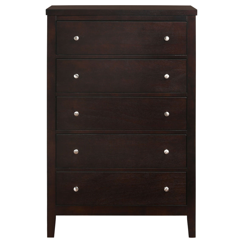 Payton - 5 Drawer - Cappuccino