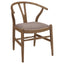 Guinea - 5 Piece Dining Set With Round Table And Upholstered Chairs - Walnut