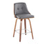 Gianna - Mid Century Modern Fixed Height Counter Stool With Swivel With Square Footrest (Set of 2)