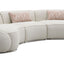 Sahara - Boucle Sectional Sofa With 3 Pillows - Beige