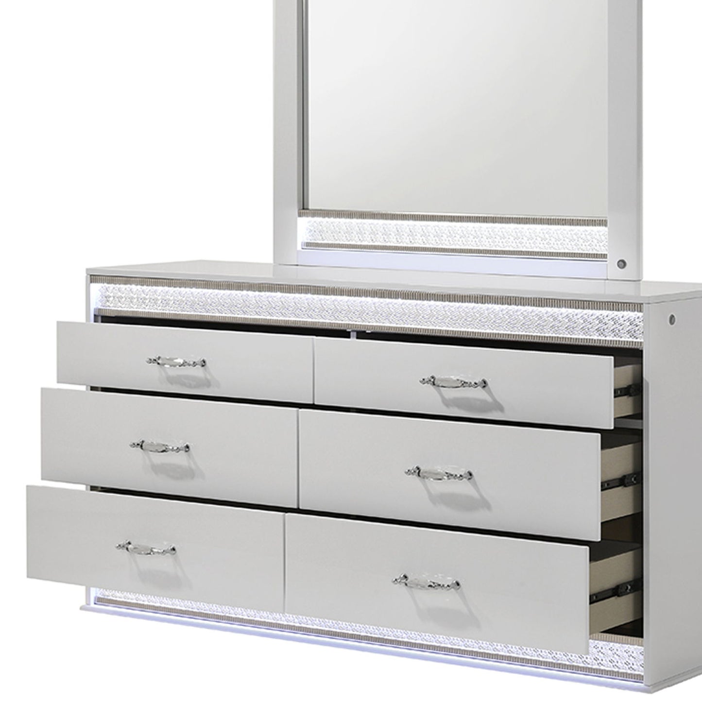 Glam - Bedroom Set With LED Headboard
