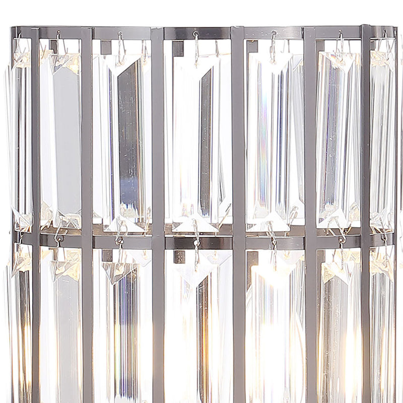 Emilian - Table Lamp With Crystal Shade - Black