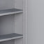 Bathroom Wall Storage Cabinet With Mirror And Adjustable Shelf, 6 Open Shelves