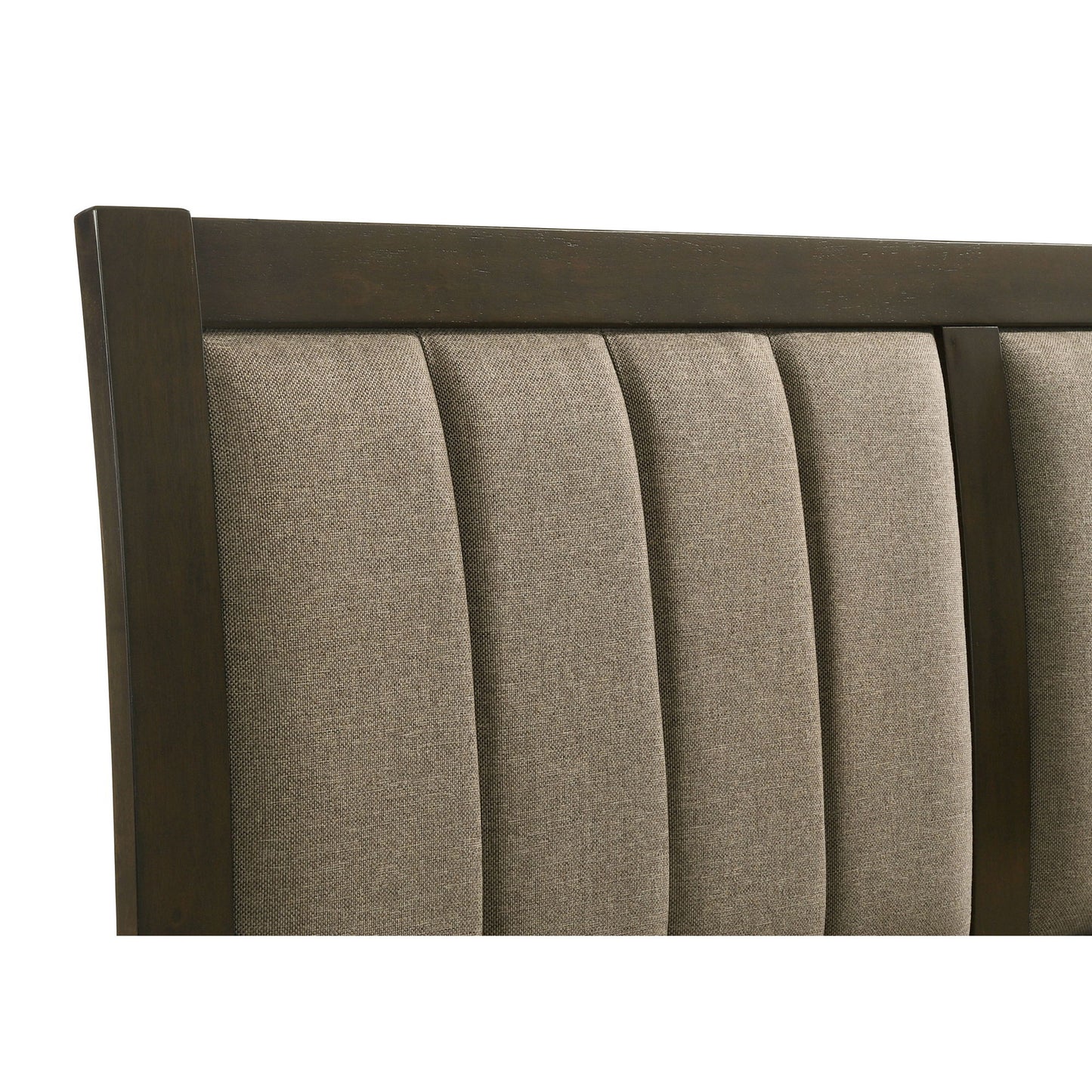 Clement - Upholstered Eastern King Bed - Dark Brown
