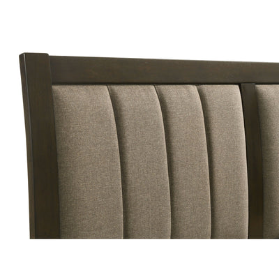 Clement - Upholstered Eastern King Bed - Dark Brown