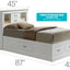 Traditional Style Bookcase Storage Bed