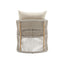 Modern Curved Aluminum Lounge Chair With Stylish Rope Weave Design And Cushioned Comfort For Outdoor