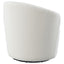 Tempest - Upholstered Barrel Back Swivel Chair - White