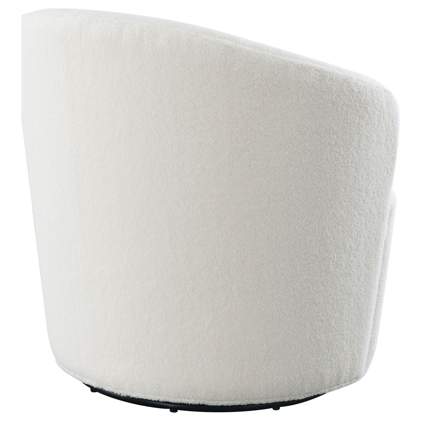 Tempest - Upholstered Barrel Back Swivel Chair - White
