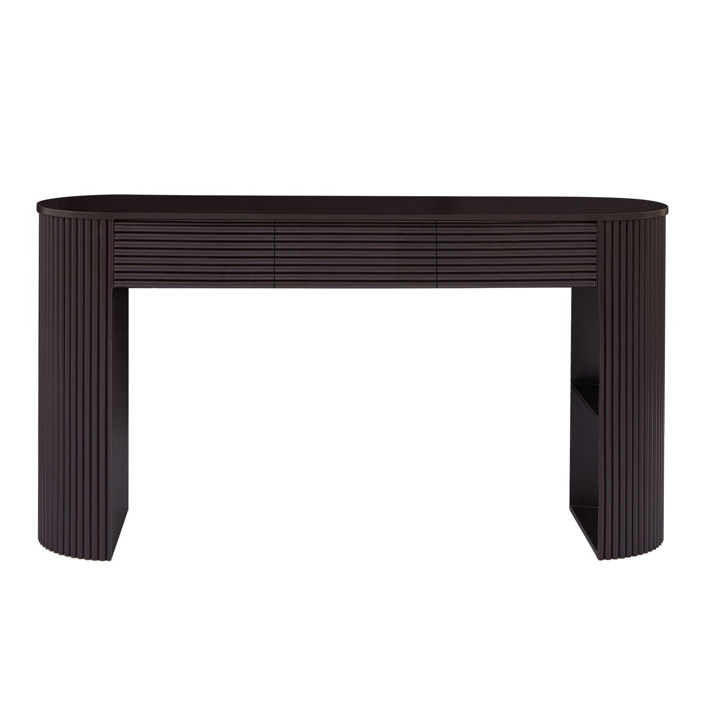Retro Console Table With Storage, 3 Drawers