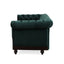 Chesterfield Loveseat Sofa, 2 Person Rolled Arm Upholstered Couch