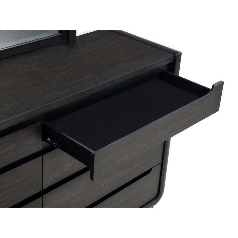 Bangor - 8 Drawer Dresser With Mirror Set - Black