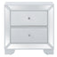 Contemporary Nightstand - Silver Champagne - Particle Board