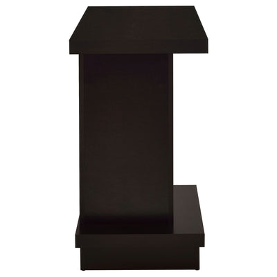 Fiona - Pedestal Console Table With Geometric Design - Cappuccino