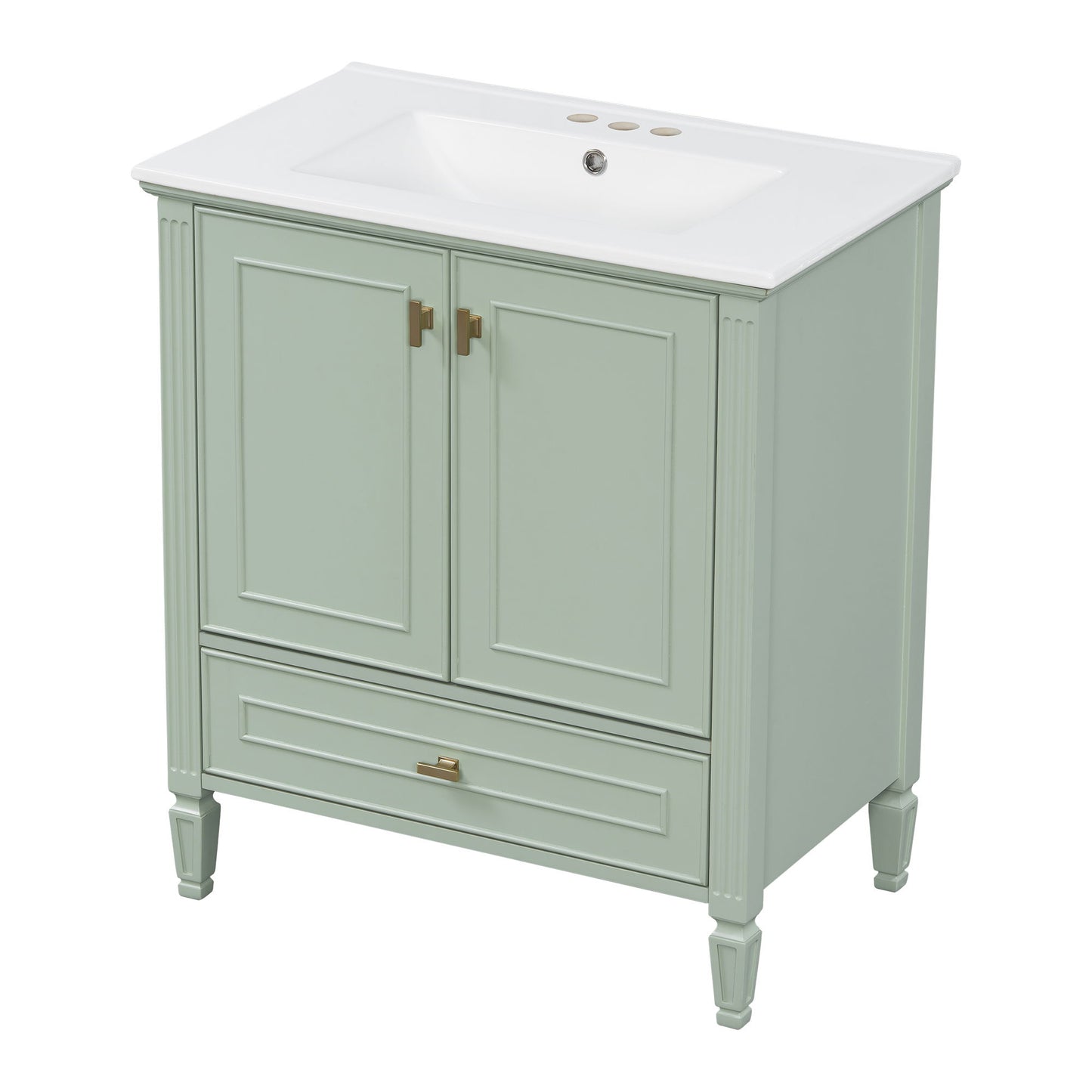 Freestanding Vanity With 1 Drawer & 2 Soft Close Doors With Door Mounted Storage