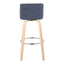 Toriano - Contemporary Fixed Height Barstool & Swivel With Round Footrest (Set of 2)