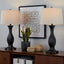 Riley - Contemporary Table Lamp (Set of 2) - Oil Rubbed Bronze / Oat