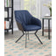 Upholstered Dining Chairs (Set of 2) Retro Bucket Seat - Blue