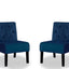 Reese - Living Room Armless Button Tufted Pattern Accent Chair (Set of 2)