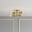 Ephemeral - 4 Lights Semi Flush Mount Ceiling Pendant - Antique Brass / Clear / Gold