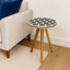 Inlay Bone Tripod Stool - Beige / White