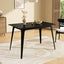 5 Piece Dining Set With 1 Table And 4 Upholstered Chairs - Black / Light Gray
