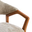 Indoor Upholstered Dining Chair (Set of 2) With Sturdy Frame And Ergonomic Curved Backrest - Oatmeal / Teak