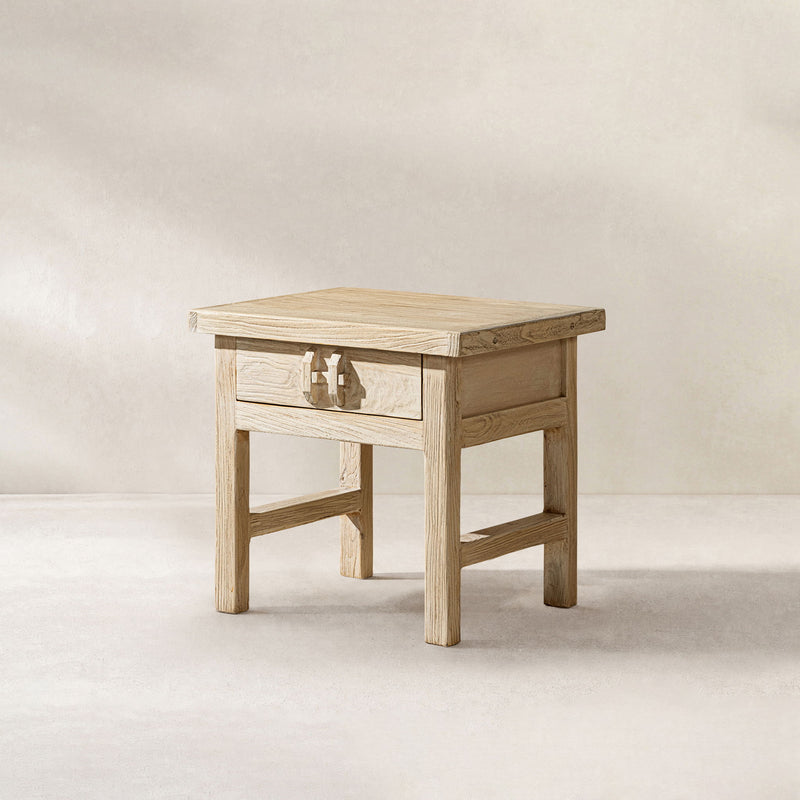 Rowan - Side Table With Drawer - Light Brown