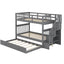 Stairway Bunk Bed & Storage And Guard Rail For Bedroom