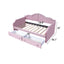 Upholstered Daybed With LED Lights And 2 Drawersme