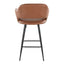 Margarite - Contemporary Fixed Height Counter Stool With Square Footrest (Set of 2)