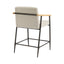 Mid Century Modern Counter Stool Set With Iron Frame
