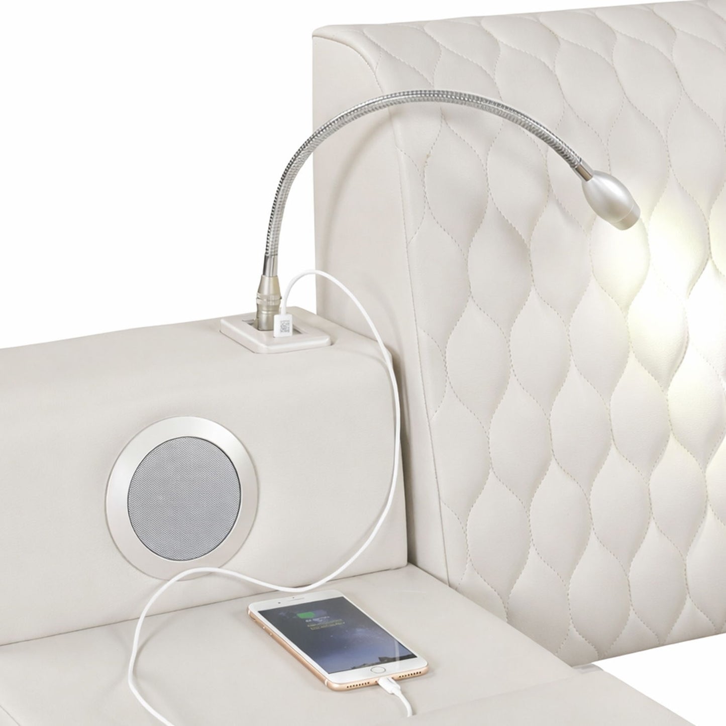 Zoya - Smart Multifunctional Bed, Built In Bluetooth Speakers, USB Charging