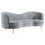 Sienna - 2 Piece Back Living Room Set, Sofa & Loveseat - Gray