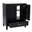 Vintage Style 30" Bathroom Vanity With Sink, Multi Functional Storage, Soft Closing Door - Black