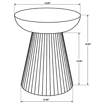 Waters - Round Accent Side Table - Honey