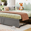 Twin Size Upholstered Daybed With Pop Up Trundle