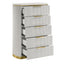 Giovanni - 5 Drawer Chest - White