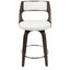 Cecina - Mid-Century Modern Fixed Height Counter Stool With Swivel And Round Footrest (Set of 2)