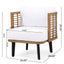 Outdoor Wicker Club Chair With Water Resistant Cushion - Brown
