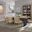 Double Pedestal Table Latte - Light Brown