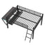 Gaming - Full Size Loft Bed With Desk, LED - Black