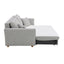 Oren - Chenille Sleeper Sectional Sofa With Storage 2 Toss Pillows - Gray