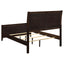 California King Upholstered Panel Bed With Headboard And Footboard - Cappuccino