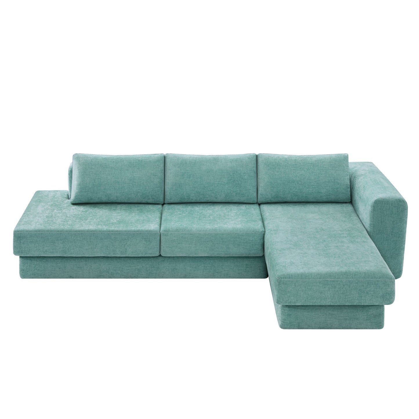 L-Shaped Modular Sofa With Double Layer Cushion